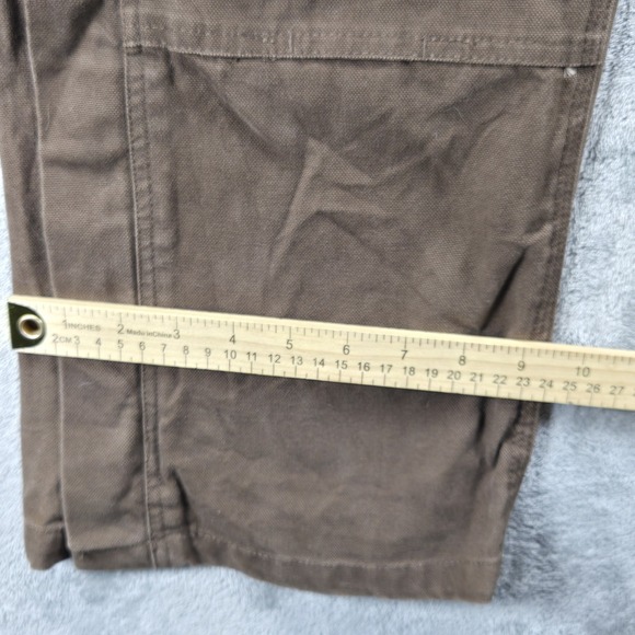 Berne Canvas Overalls Bibs Men 30x30 Dark Brown Unlined Actual 30×28 - Picture 7 of 11